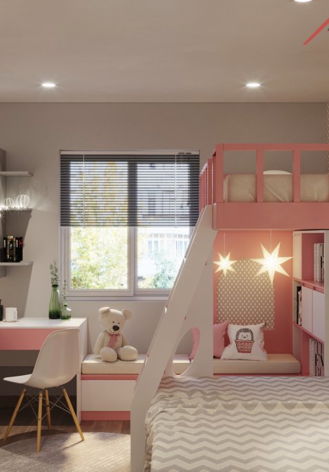 Thiết kế cải tạo nội thất phòng ngủ cho bé gái - Long Biên Hà Nội