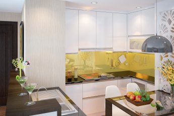 Thiết kế nội thất phòng bếp hiện đại PB02