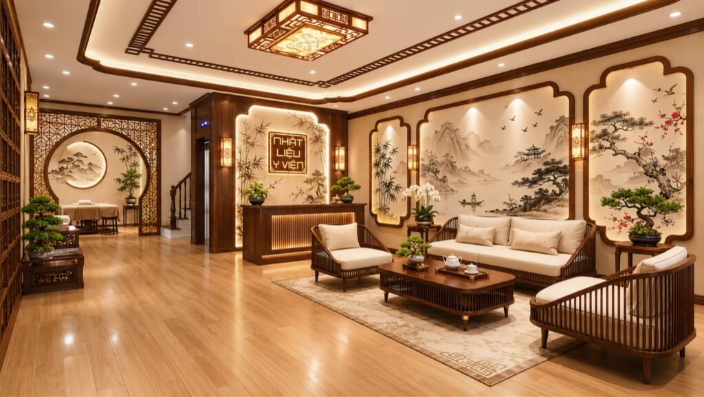 Dự án thiết kế nội thất Spa Đông y