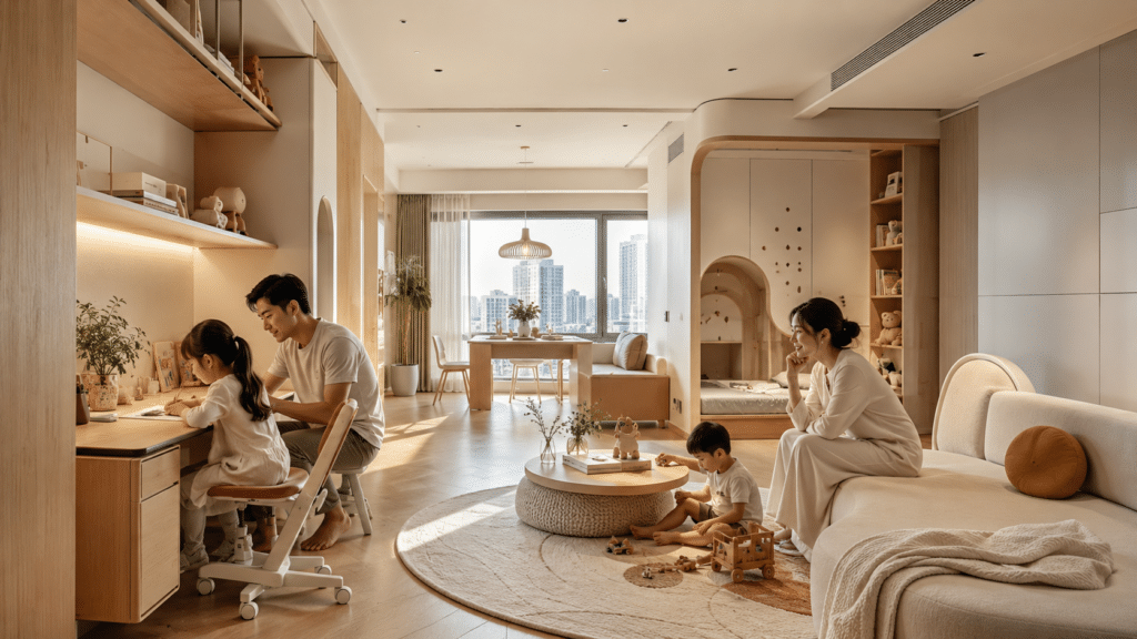 thiết kế nội thất cho Gia đình có trẻ nhỏ