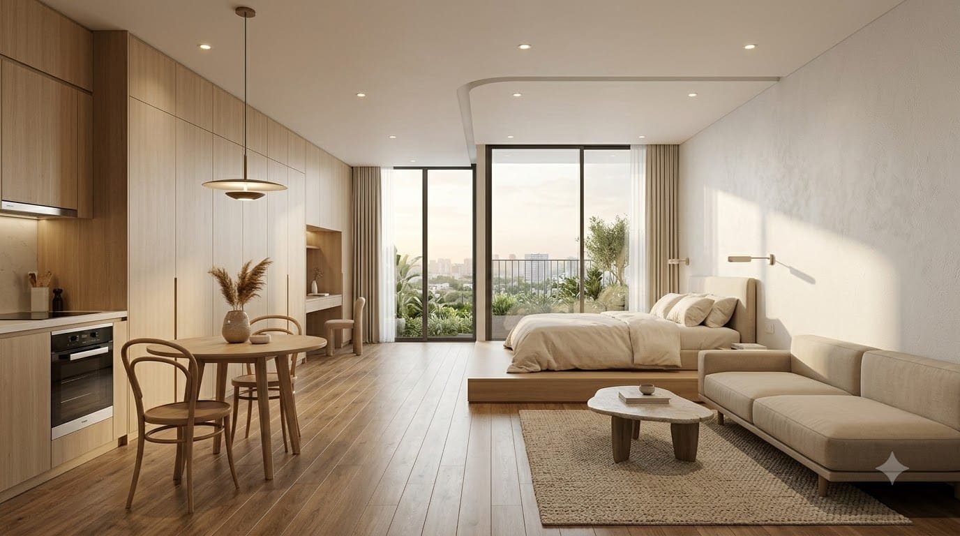 Studio tối ưu diện tích
