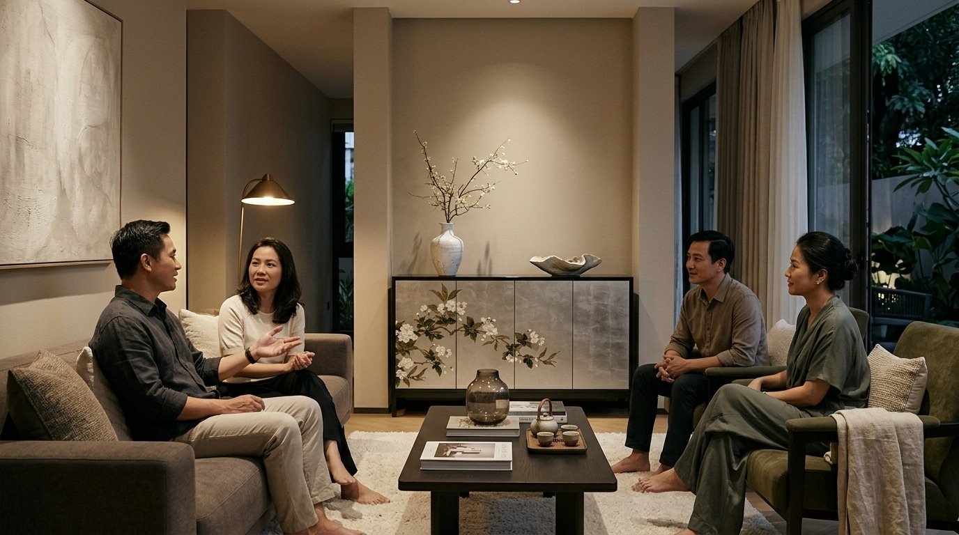 Tiếp bạn buổi tối — Contemporary có chiều sâu và cảm xúc
